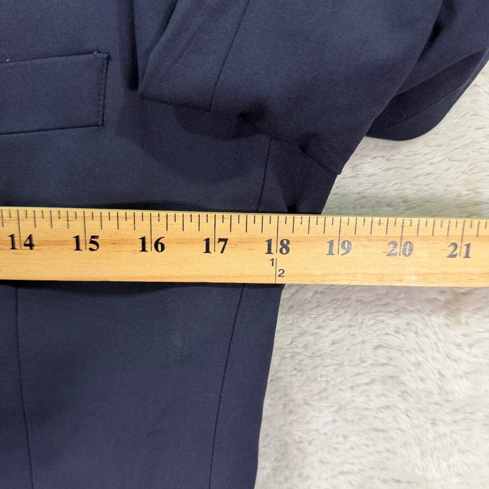 NEW ASOS Mens 36R Slim Modern Fit Navy Blue 2-Button Blazer Sport Coat Hopsack - Picture 7 of 11